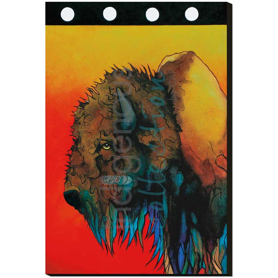 Buffalo Soldier by artist Micqaela Jones - Te-Moak. Indigenous Collection