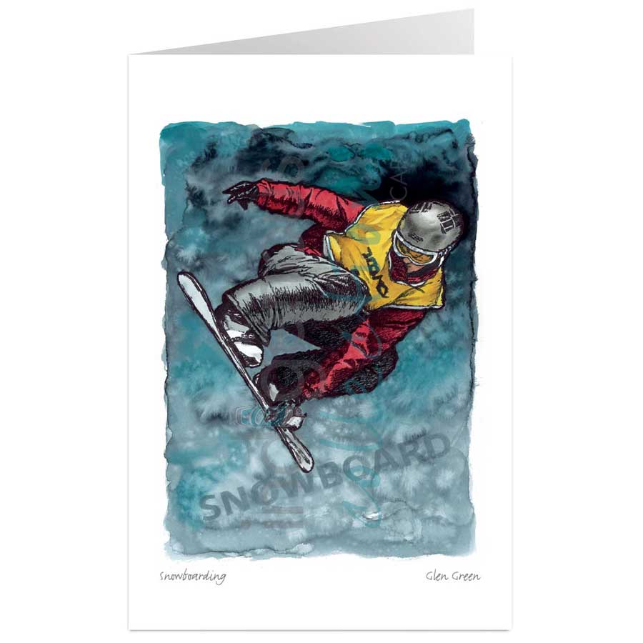 Snowboarding by artist Glen Green