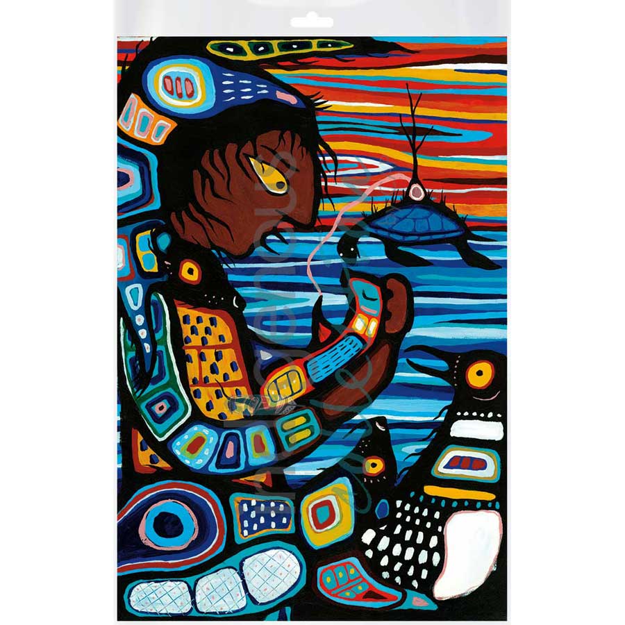 Waynaboozhoo and the Great Flood by artist Joshua Pawis-Steckley - Ojibway. Indigenous Collection