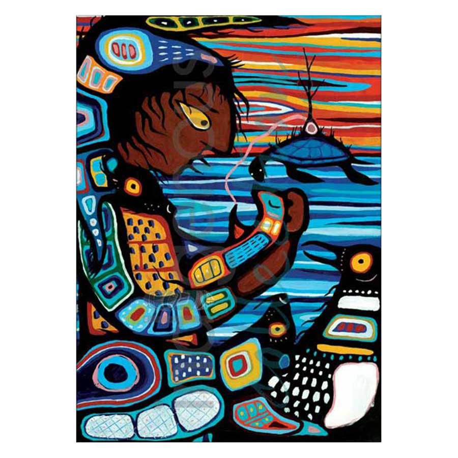 Waynaboozhoo and the Great Flood Canvas Prints