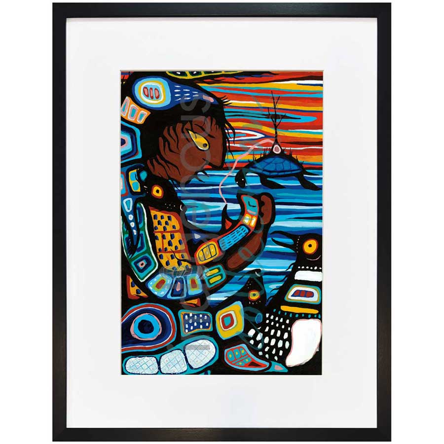 Waynaboozhoo and the Great Flood by artist Joshua Pawis-Steckley - Ojibway. Indigenous Collection