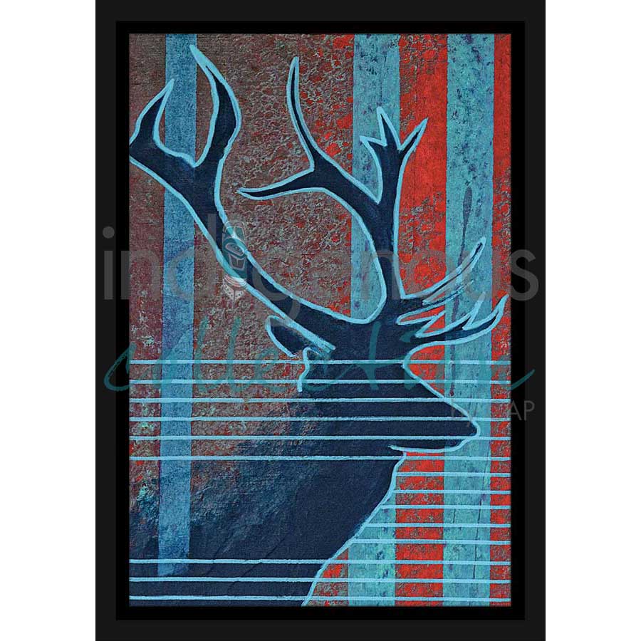Bulk Elk by artist Bill Hensley - Chickasaw. Indigenous Collection