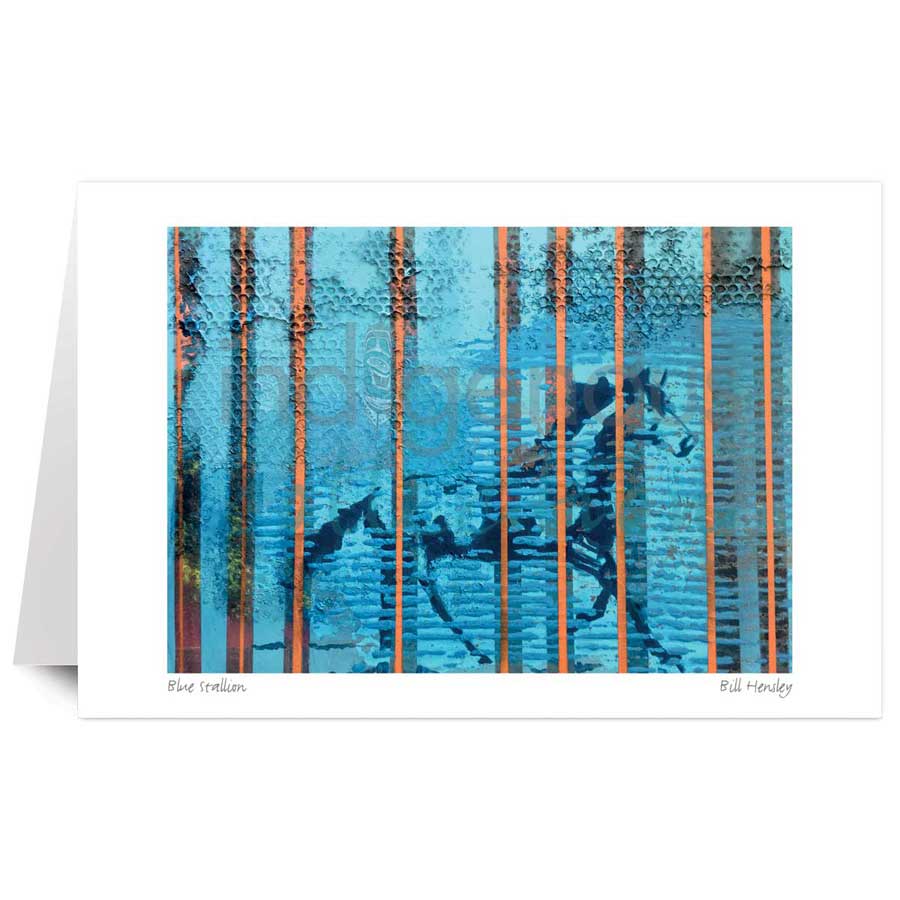 Blue Stallion by artist Bill Hensley