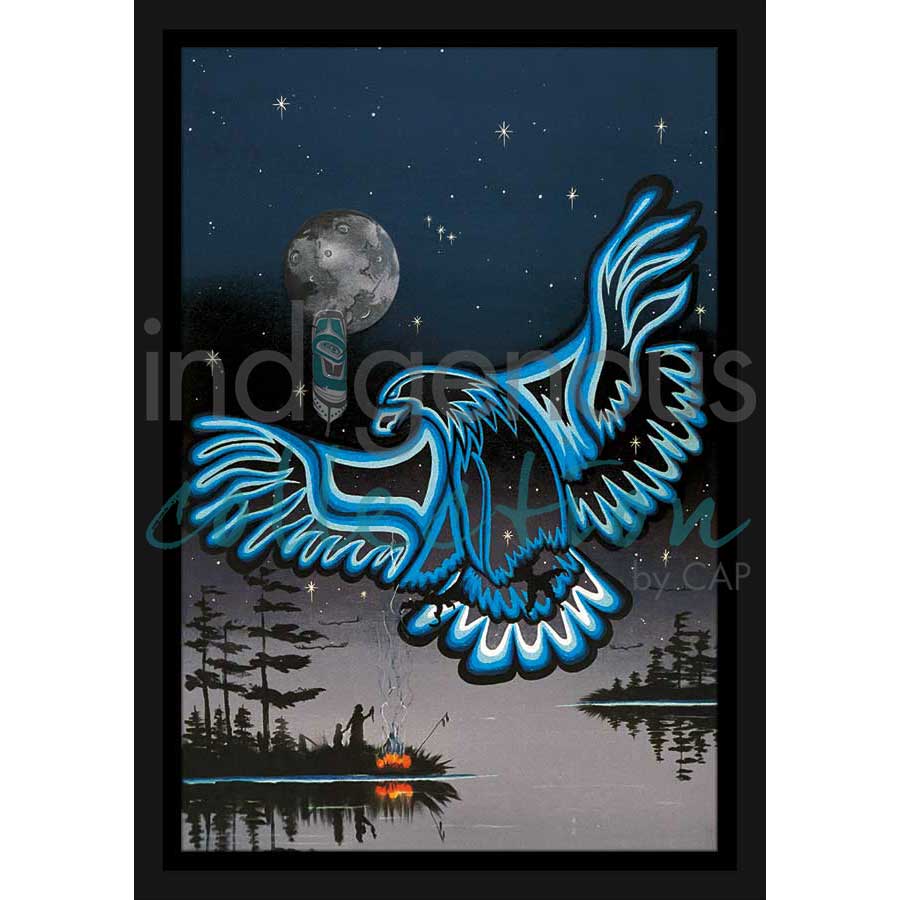 Eagle in the Sky by artist William Monague - Ojibway. Indigenous Collection