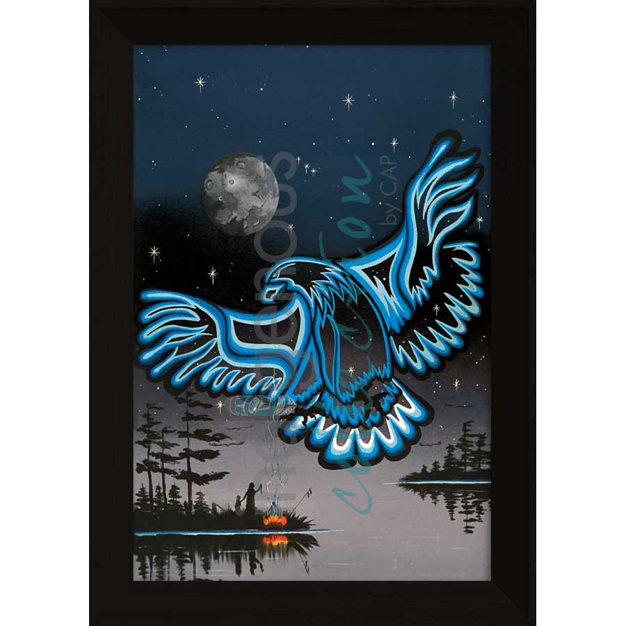 Eagle in the Sky by artist William Monague - Ojibway. Indigenous Collection