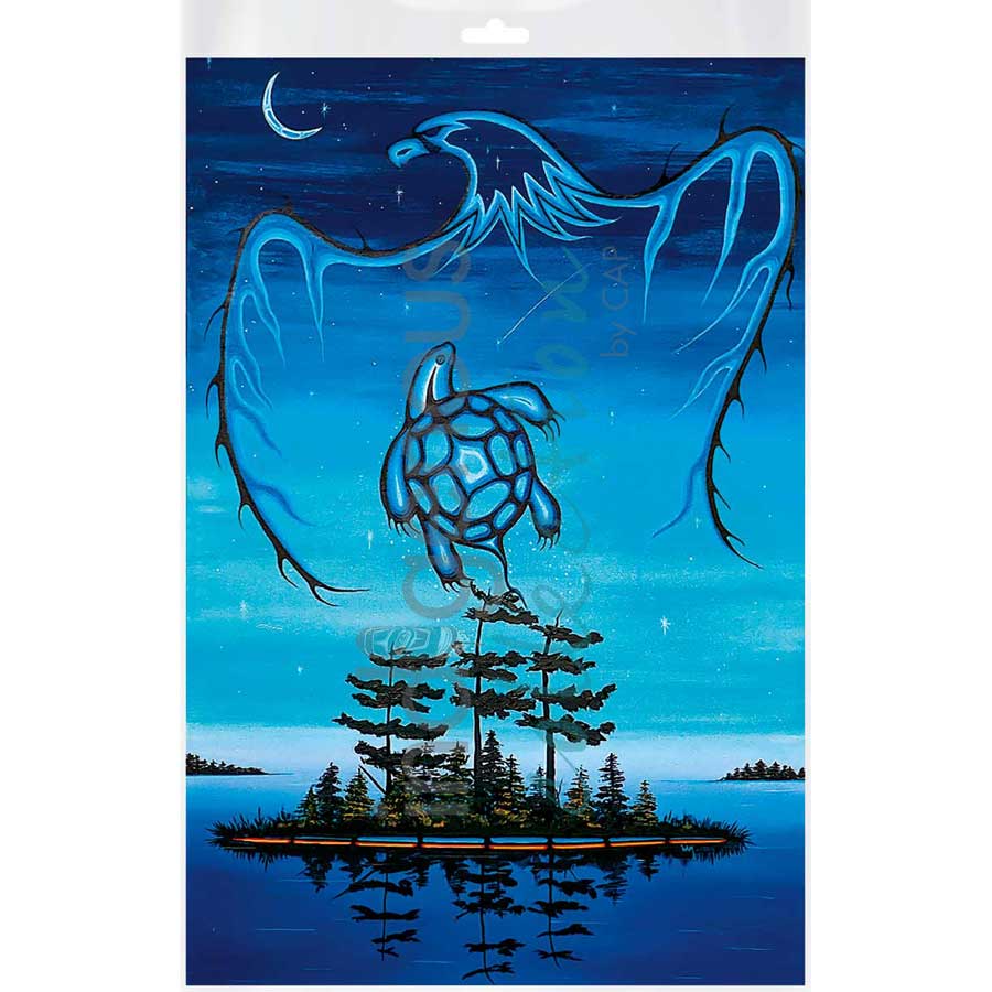 Eagles and Turtle by artist William Monague - Ojibway. Indigenous Collection