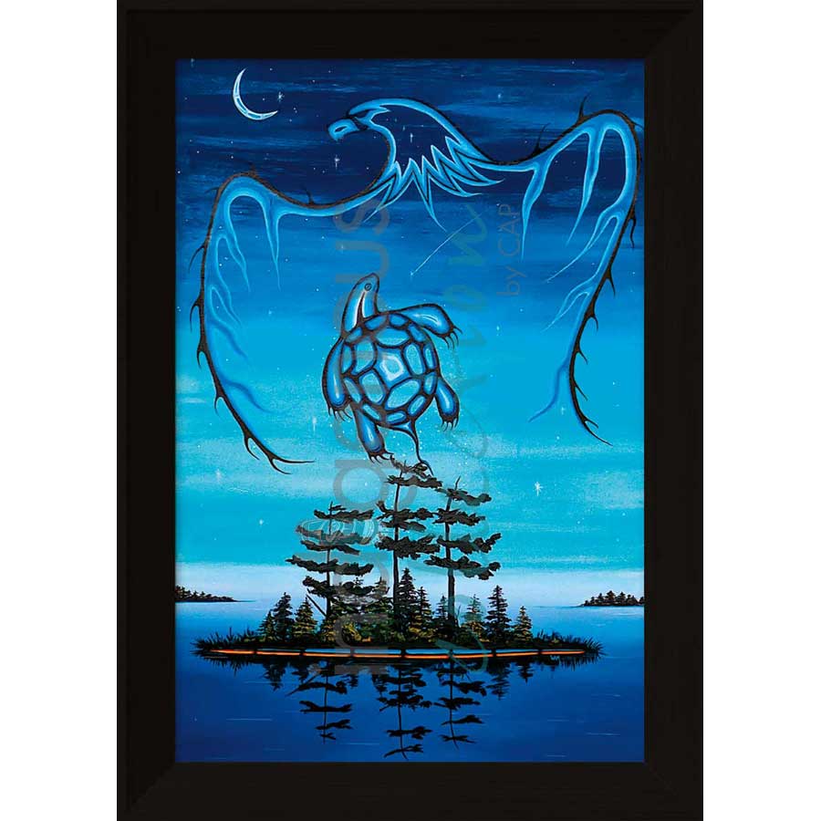 Eagles and Turtle by artist William Monague - Ojibway. Indigenous Collection