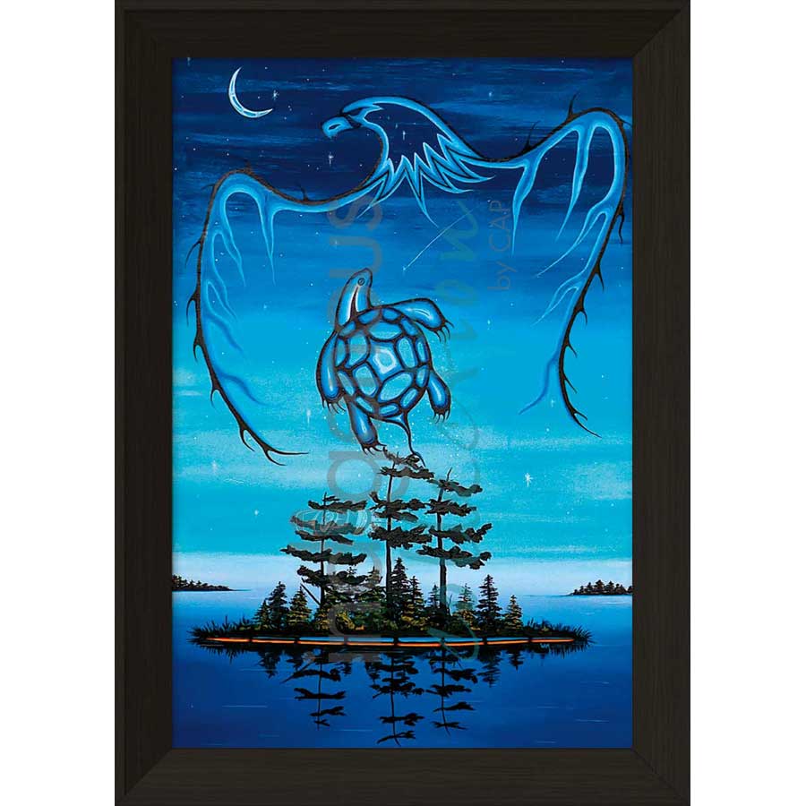 Eagles and Turtle by artist William Monague - Ojibway. Indigenous Collection