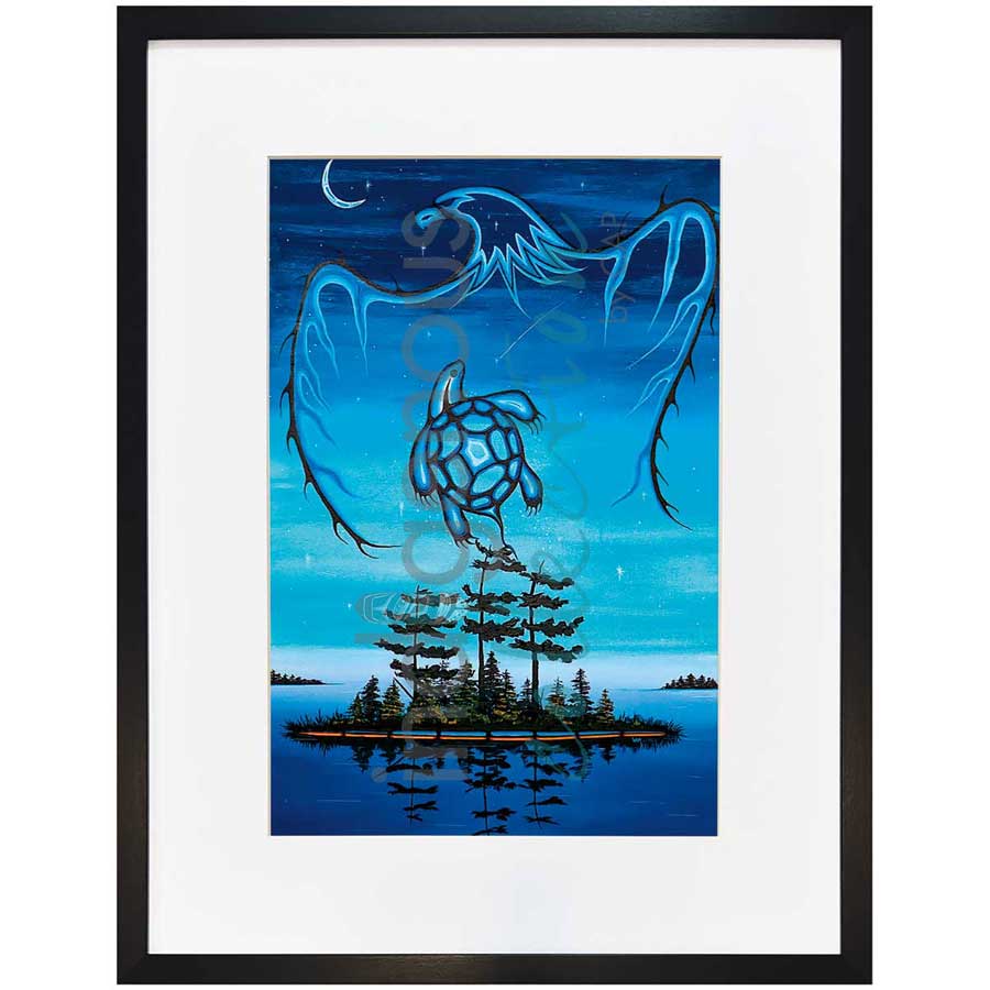 Eagles and Turtle by artist William Monague - Ojibway. Indigenous Collection