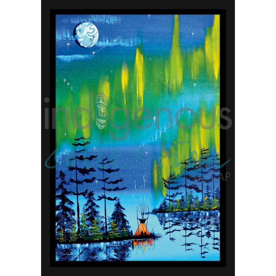 Northern Lights by artist William Monague - Ojibway. Indigenous Collection