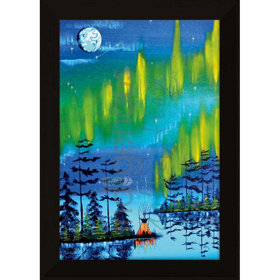 Northern Lights by artist William Monague - Ojibway. Indigenous Collection