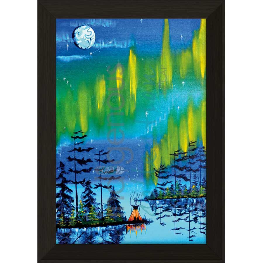 Northern Lights by artist William Monague - Ojibway. Indigenous Collection