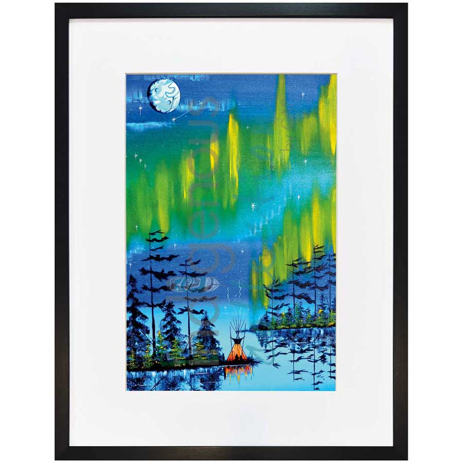 Northern Lights by artist William Monague - Ojibway. Indigenous Collection