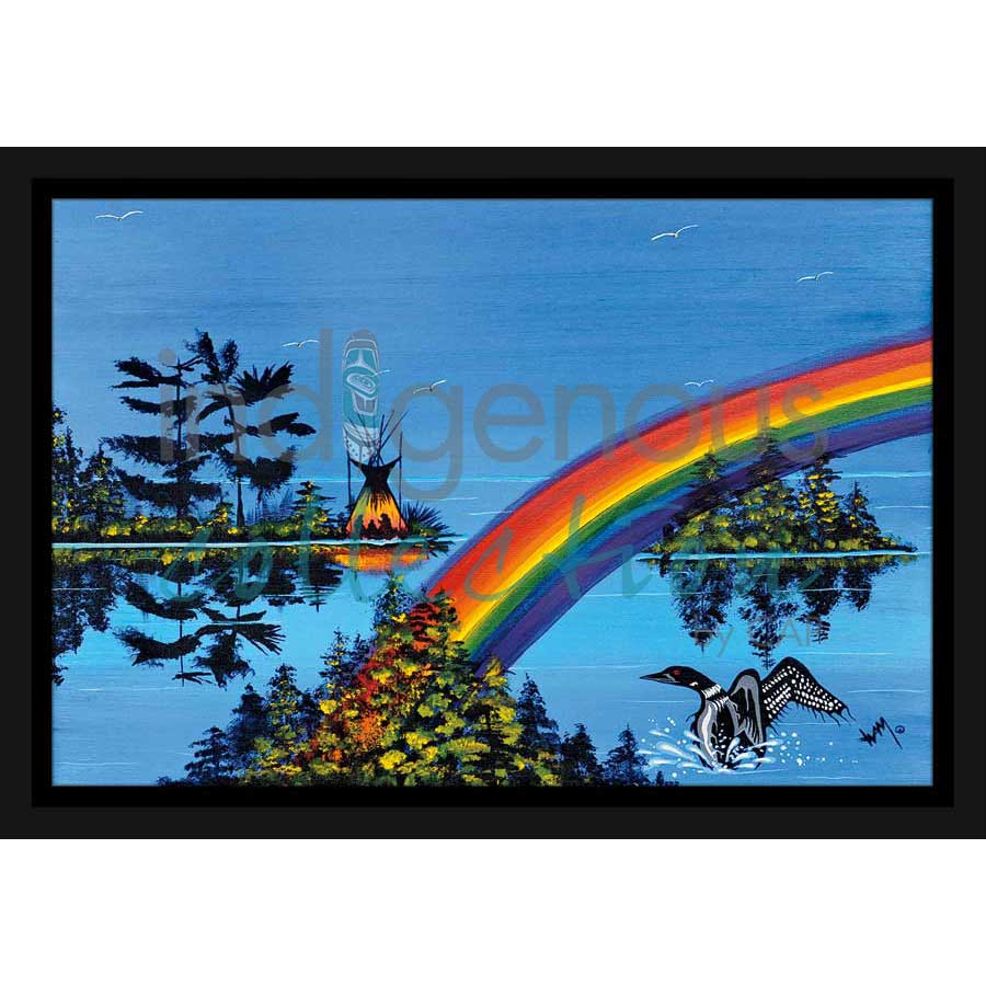Rainbow by artist William Monague - Ojibway. Indigenous Collection