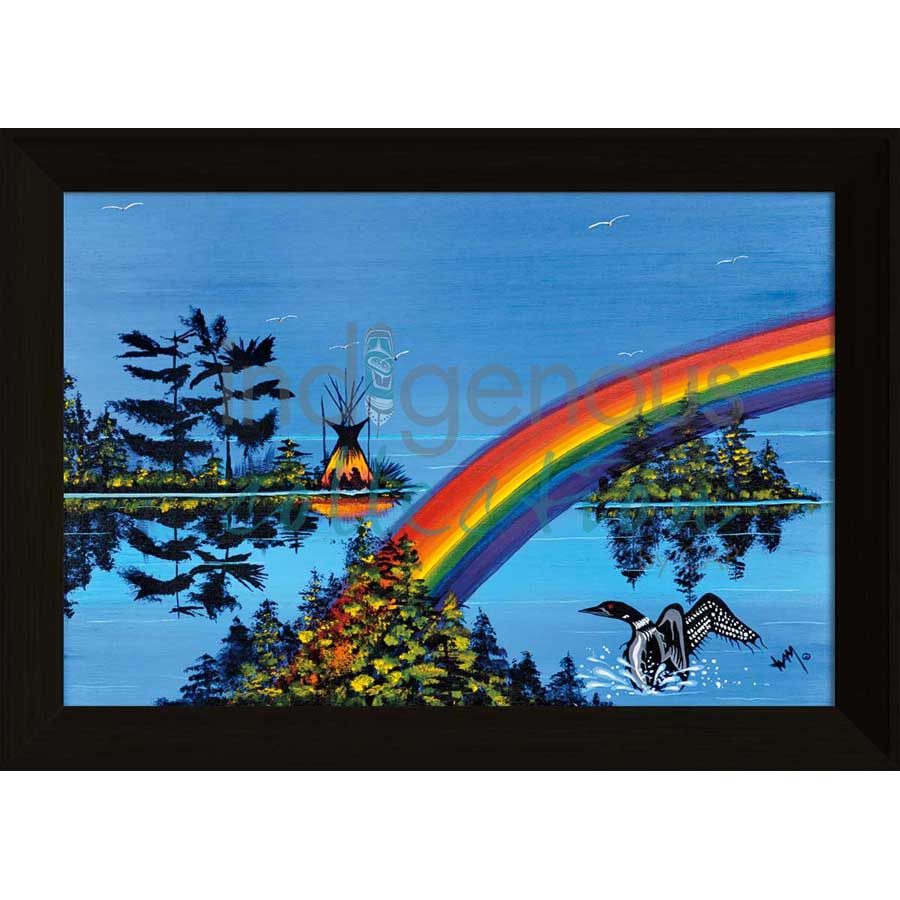 Rainbow by artist William Monague - Ojibway. Indigenous Collection