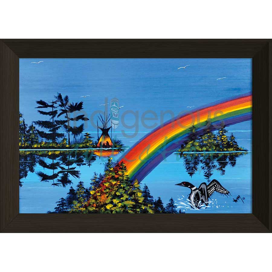 Rainbow by artist William Monague - Ojibway. Indigenous Collection