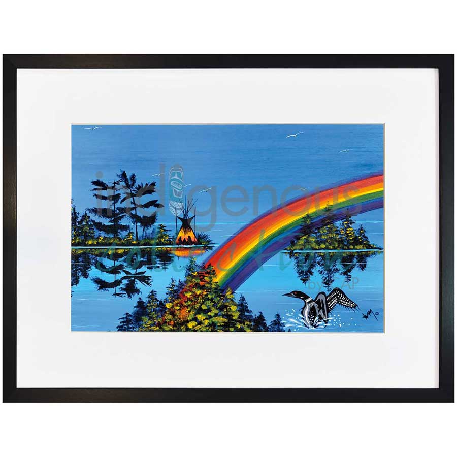 Rainbow by artist William Monague - Ojibway. Indigenous Collection