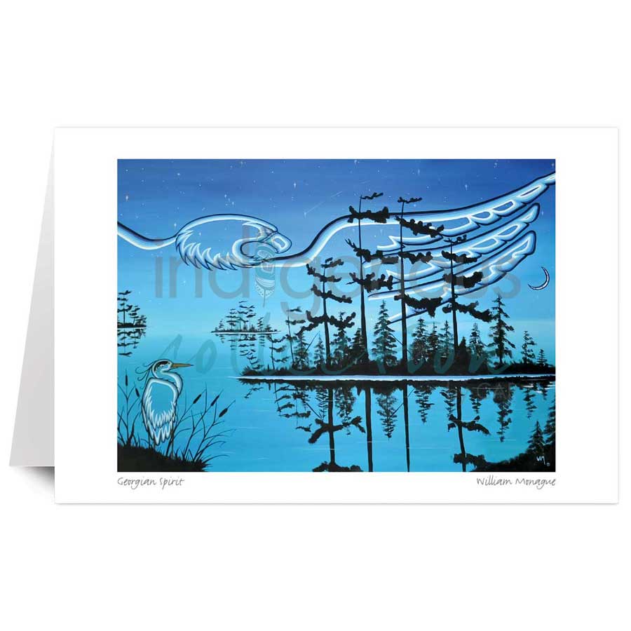 Eagle and Blue Heron by artist William Monague