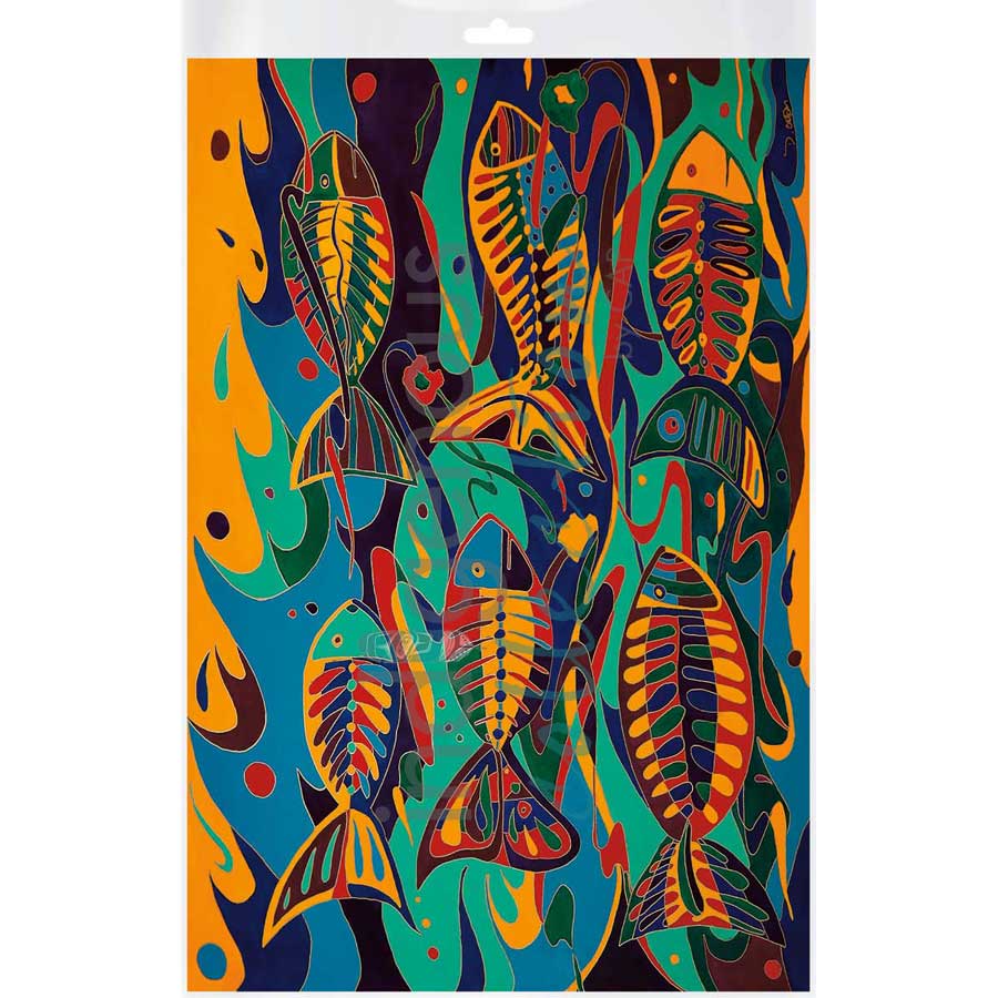 Fish Under Water by artist Dawn Oman - Denesuline (Chipewyan). Indigenous Collection