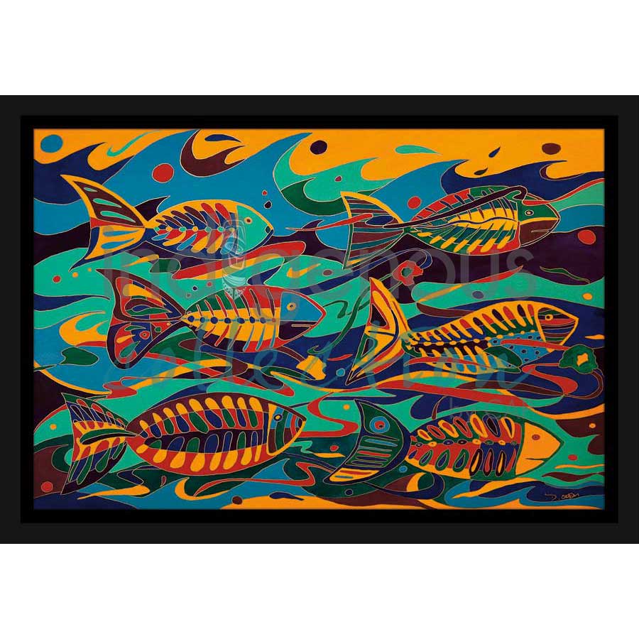 Fish Under Water by artist Dawn Oman - Denesuline (Chipewyan). Indigenous Collection