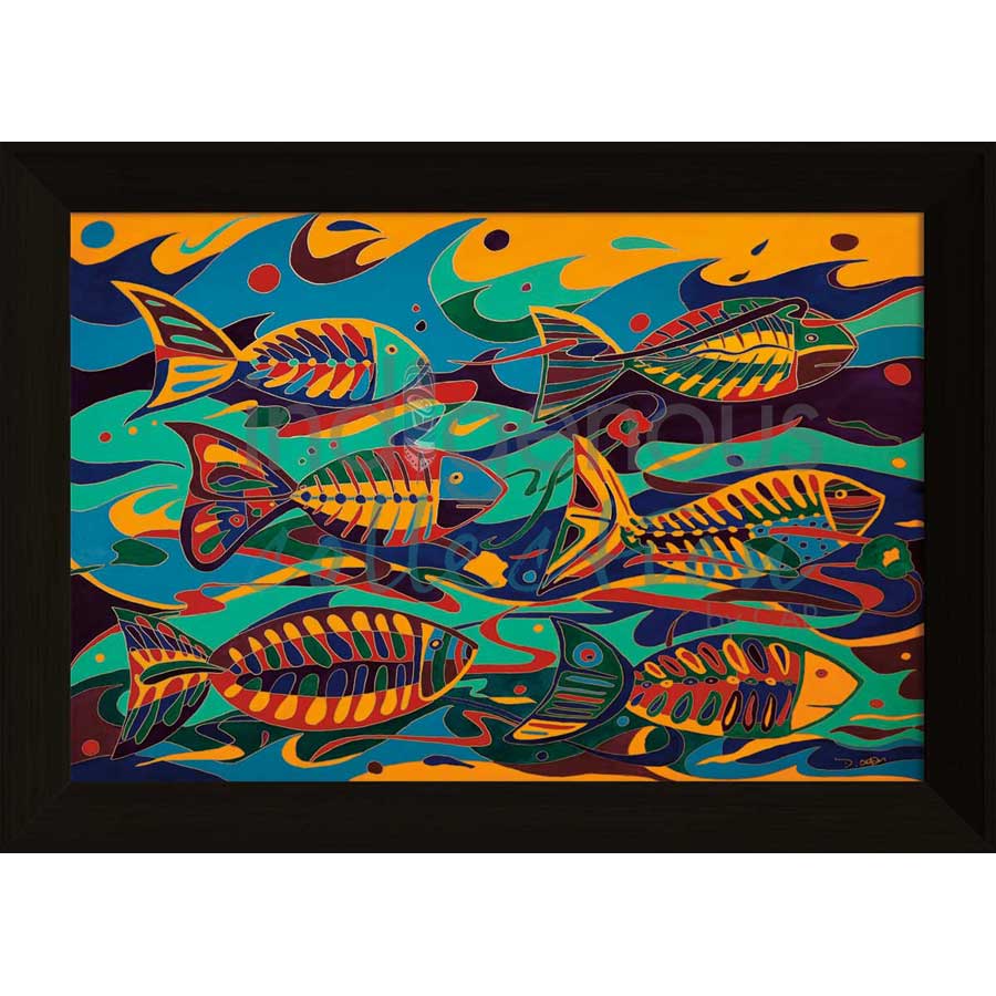 Fish Under Water by artist Dawn Oman - Denesuline (Chipewyan). Indigenous Collection