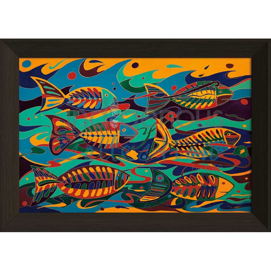 Fish Under Water by artist Dawn Oman - Denesuline (Chipewyan). Indigenous Collection
