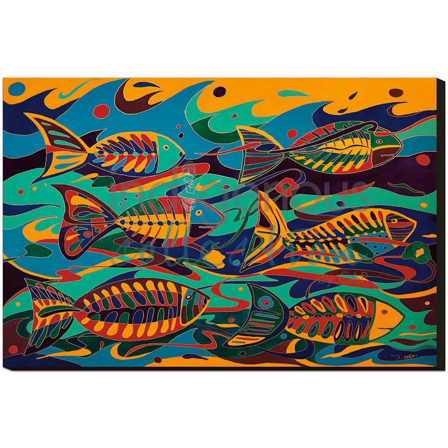 Fish Under Water by artist Dawn Oman - Denesuline (Chipewyan). Indigenous Collection