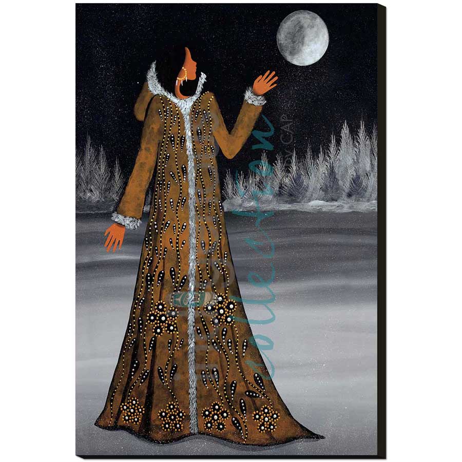 Winter Moon by artist Betty Albert - Cree. Indigenous Collection