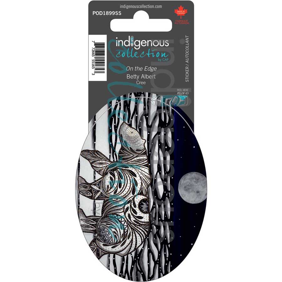 On the Edge Sticker by artist Betty Albert