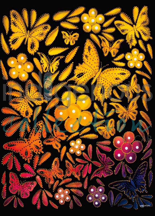 Flowers and Butterflies I by artist Betty Albert