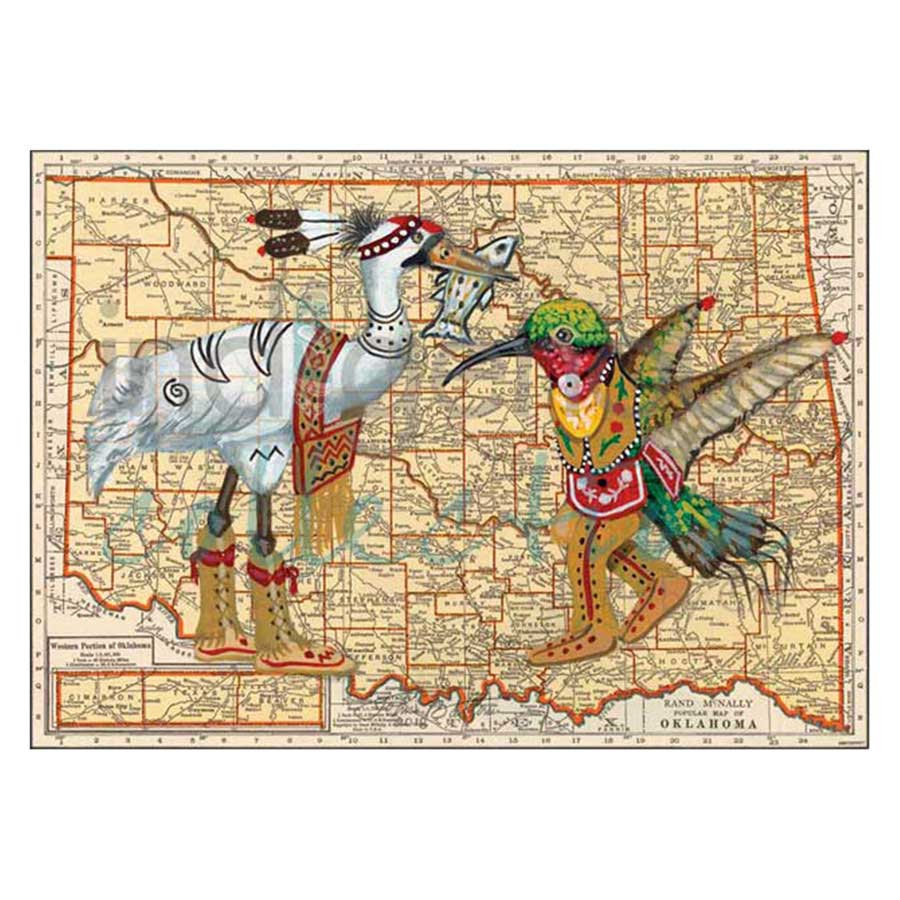 Crane & Hummingbird Canvas Prints