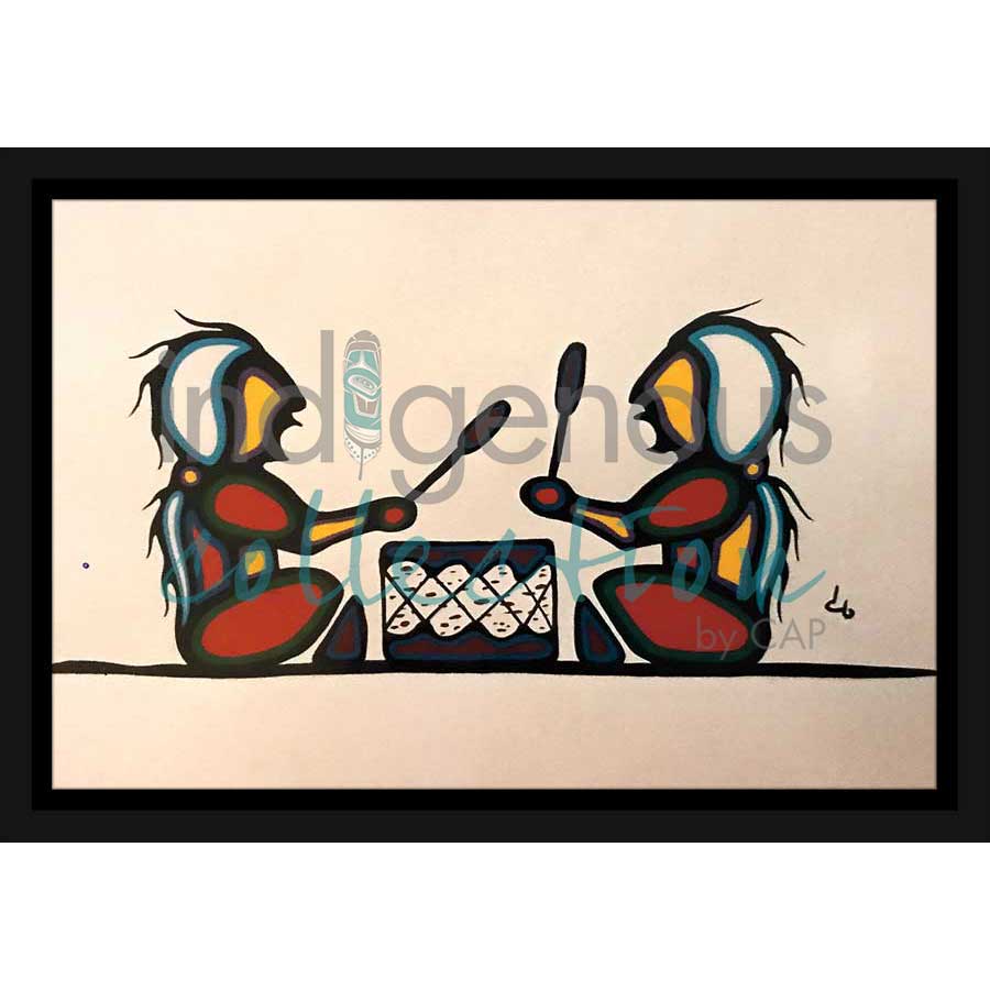 Drummers by artist David Brooks - Mi'kmaq. Indigenous Collection