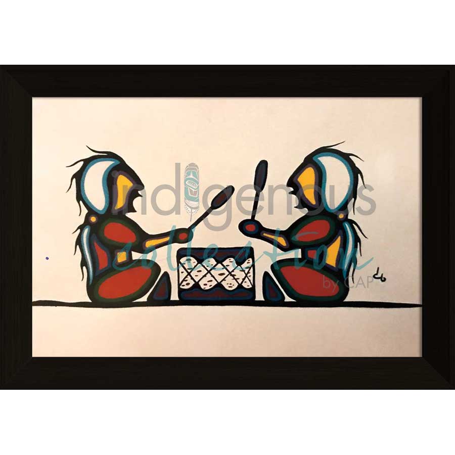 Drummers by artist David Brooks - Mi'kmaq. Indigenous Collection