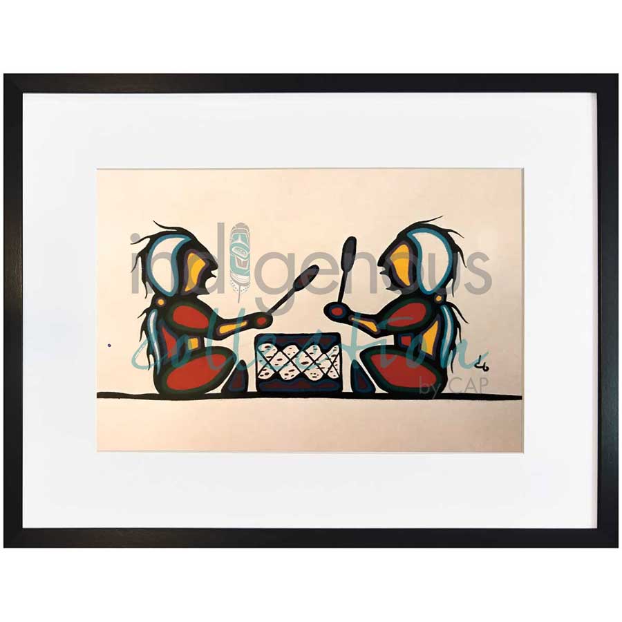 Drummers by artist David Brooks - Mi'kmaq. Indigenous Collection