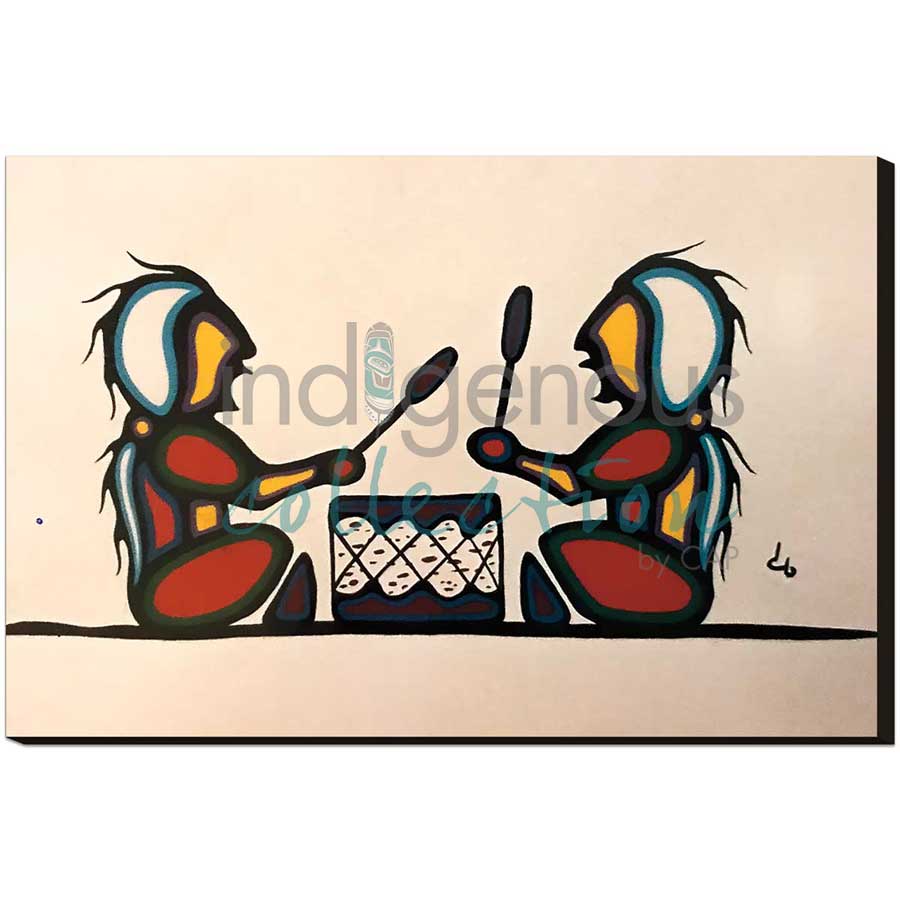 Drummers by artist David Brooks - Mi'kmaq. Indigenous Collection