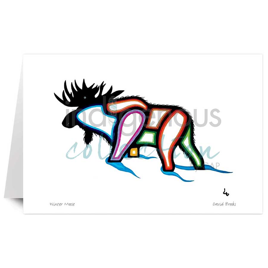 Winter Moose by artist David Brooks
