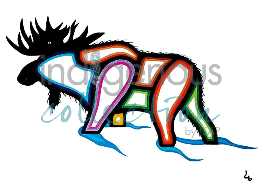 Winter Moose by artist David Brooks