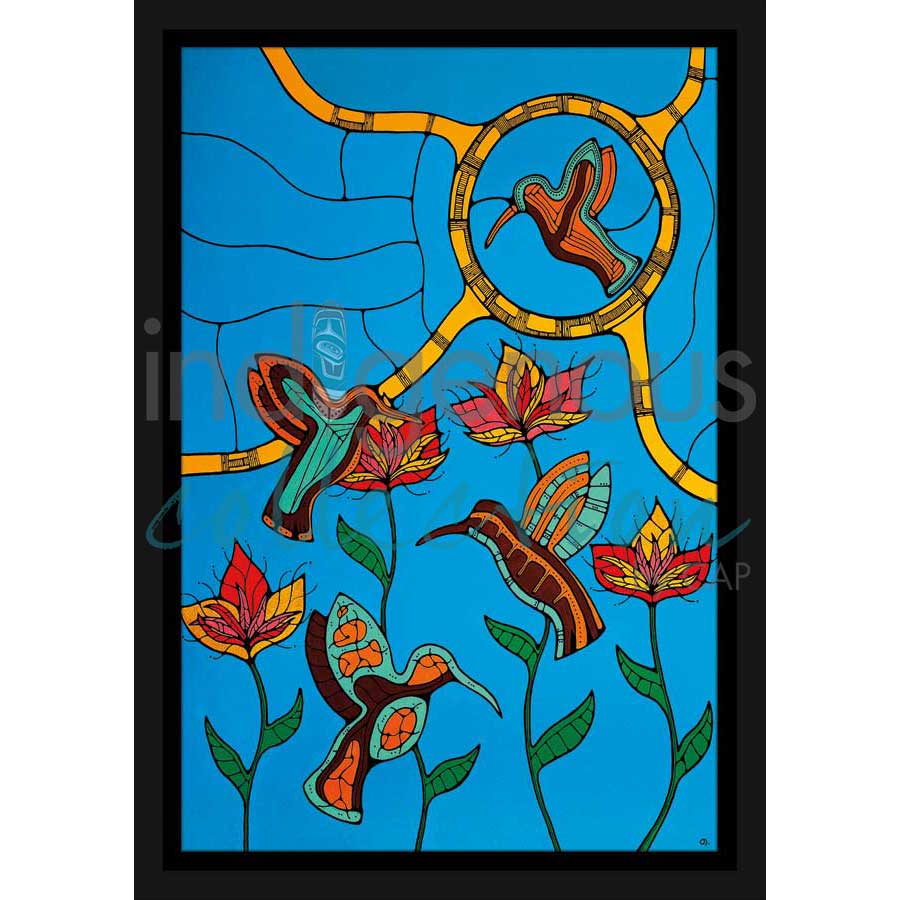 Flower Dancers by artist Jessica Desmoulin - Ojibway. Indigenous Collection