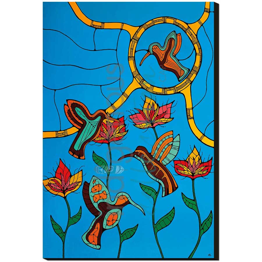 Flower Dancers by artist Jessica Desmoulin - Ojibway. Indigenous Collection