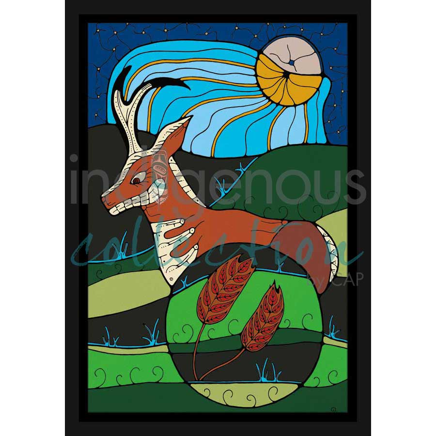 Prairie Antelope by artist Jessica Desmoulin - Ojibway. Indigenous Collection