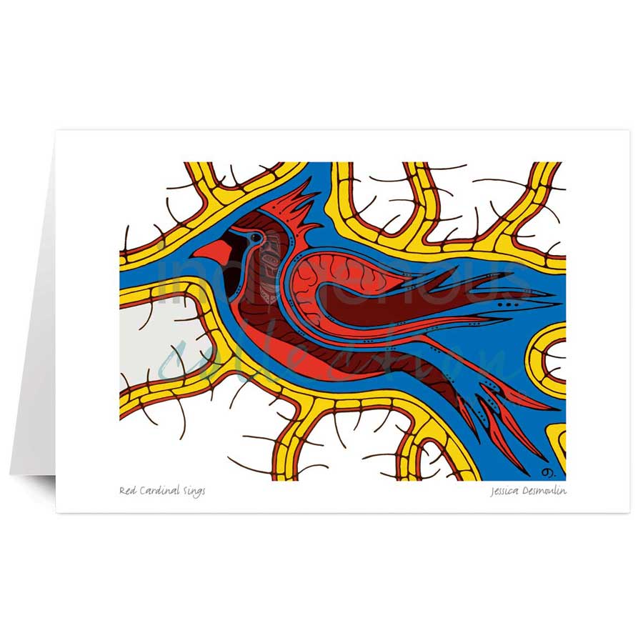 Red Cardinal Sings by artist Jessica Desmoulin