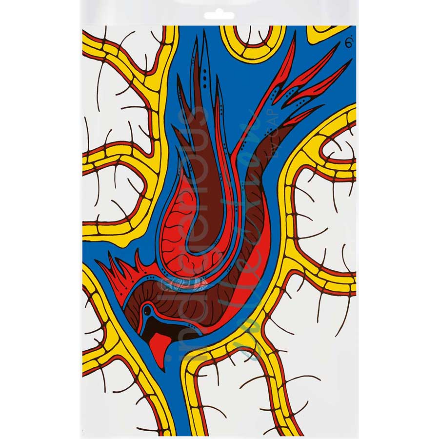 Red Cardinal Sings by artist Jessica Desmoulin - Ojibway. Indigenous Collection