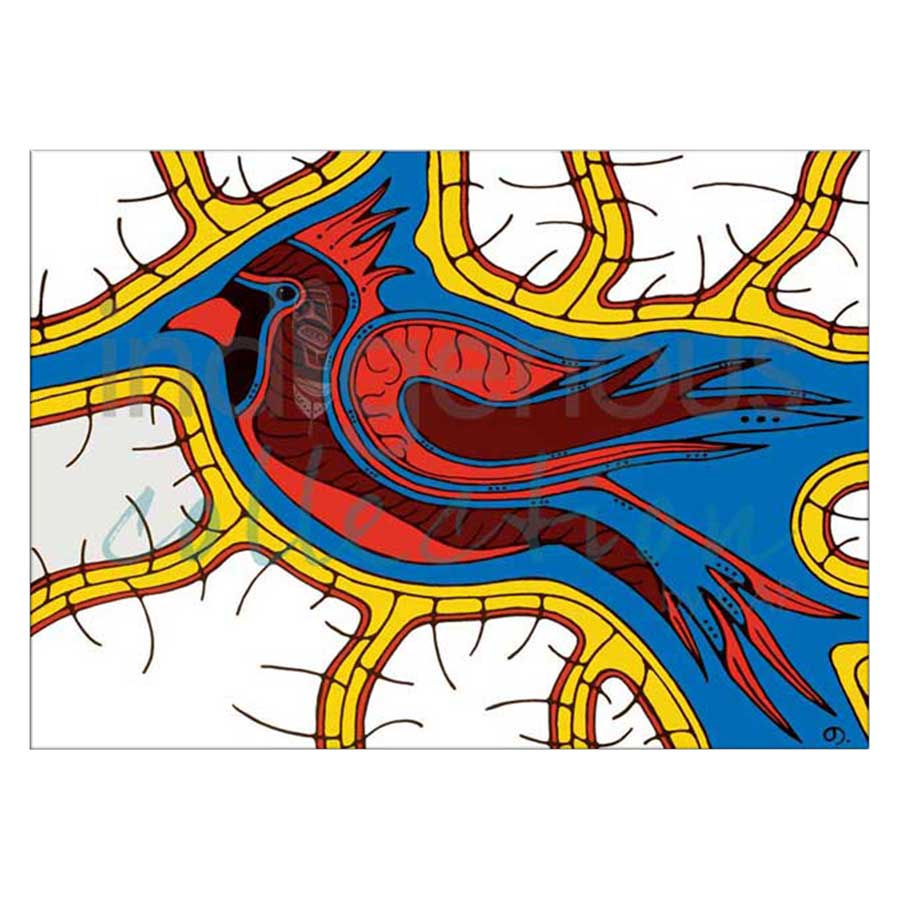 Red Cardinal Sings Canvas Prints
