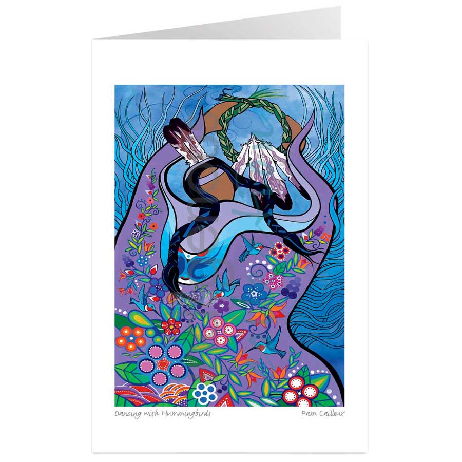 Dancing with Hummingbirds by artist Pam Cailloux