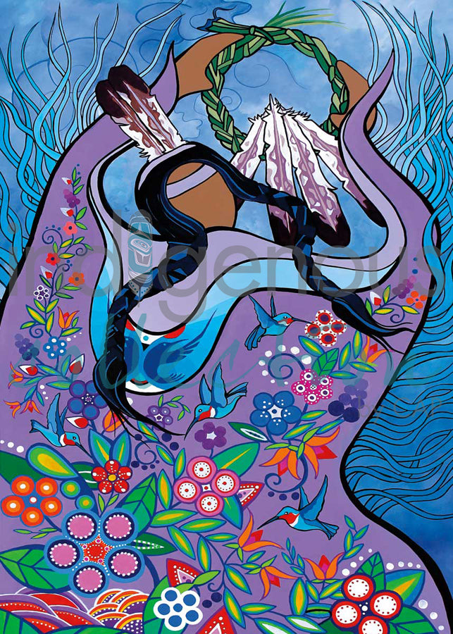 Dancing with Hummingbirds by artist Pam Cailloux
