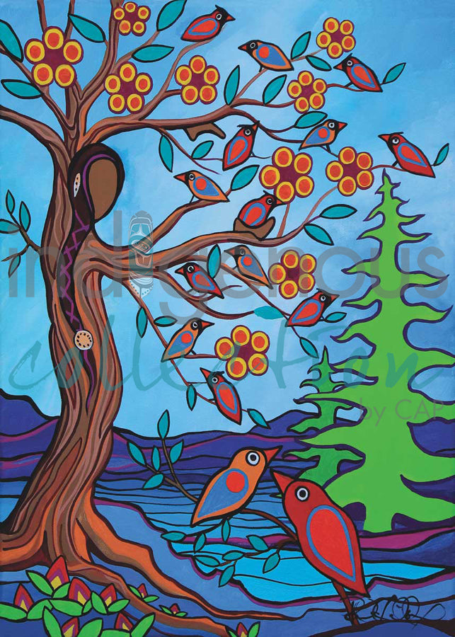 Mother Earth with Her Birds by artist Pam Cailloux
