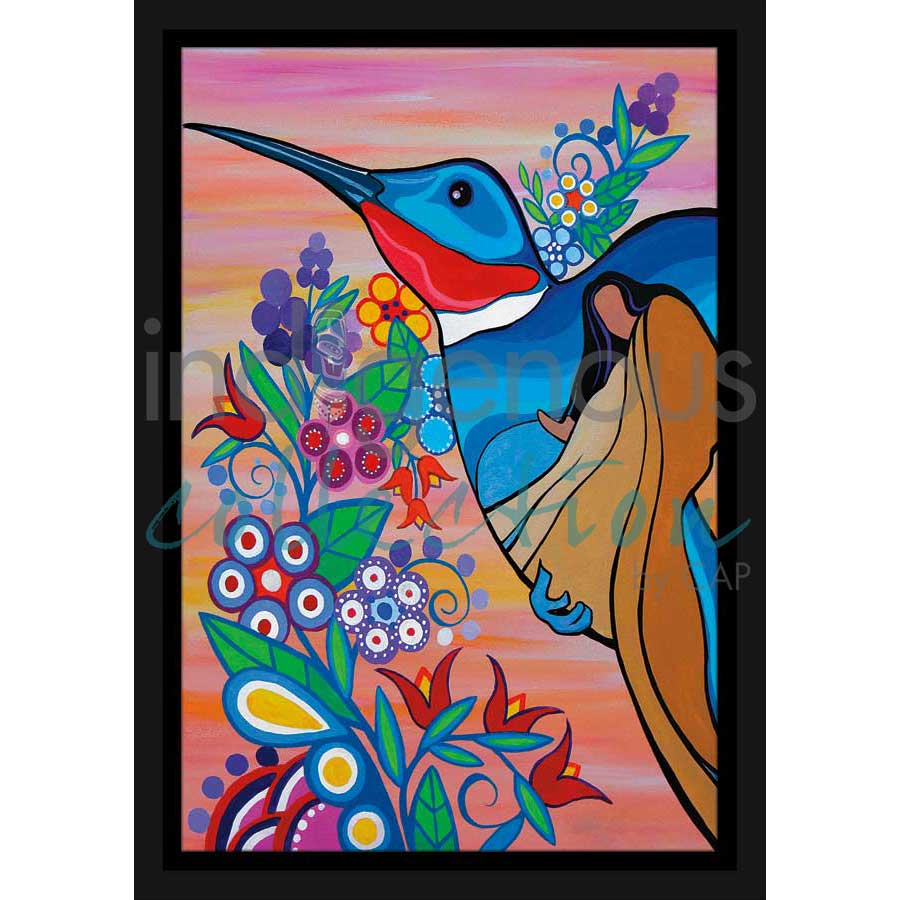 Hummingbirds by artist Pam Cailloux - Huron Heritage. Indigenous Collection