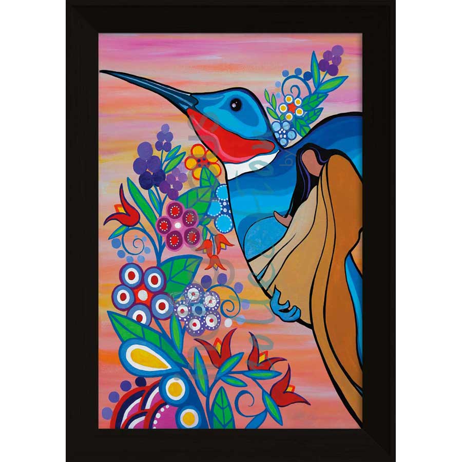 Hummingbirds by artist Pam Cailloux - Huron Heritage. Indigenous Collection