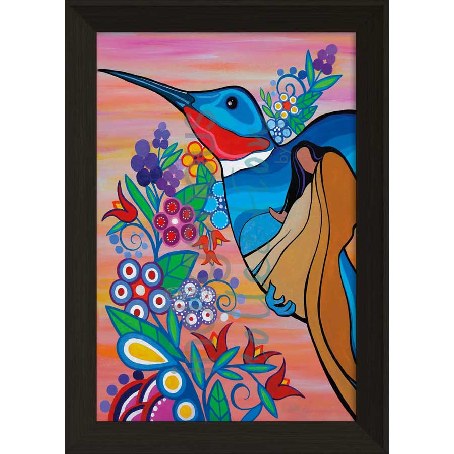 Hummingbirds by artist Pam Cailloux - Huron Heritage. Indigenous Collection