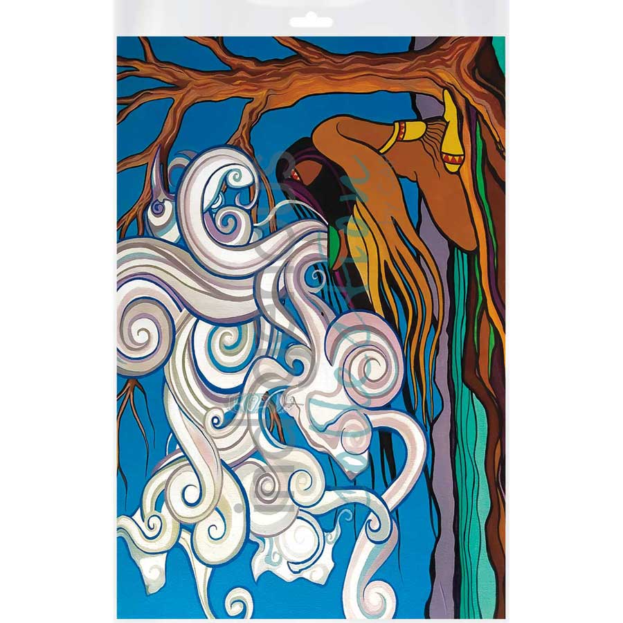 Smudge by the Lake by artist Pam Cailloux - Huron Heritage. Indigenous Collection